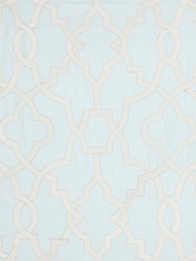 Scalamandre Fabric SC 000227073 Damascus Embroidery Blue Mist