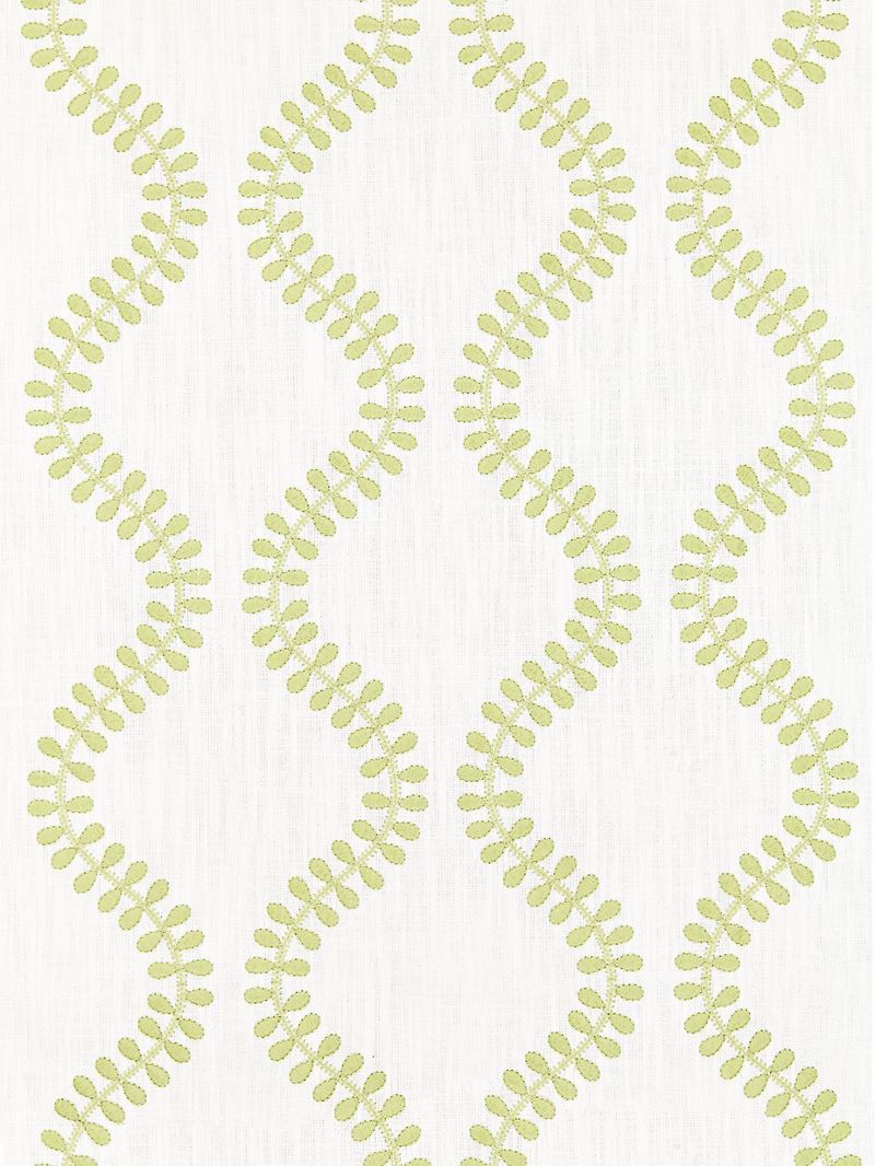 Scalamandre Fabric SC 000227127 Foglia Embroidery Celery