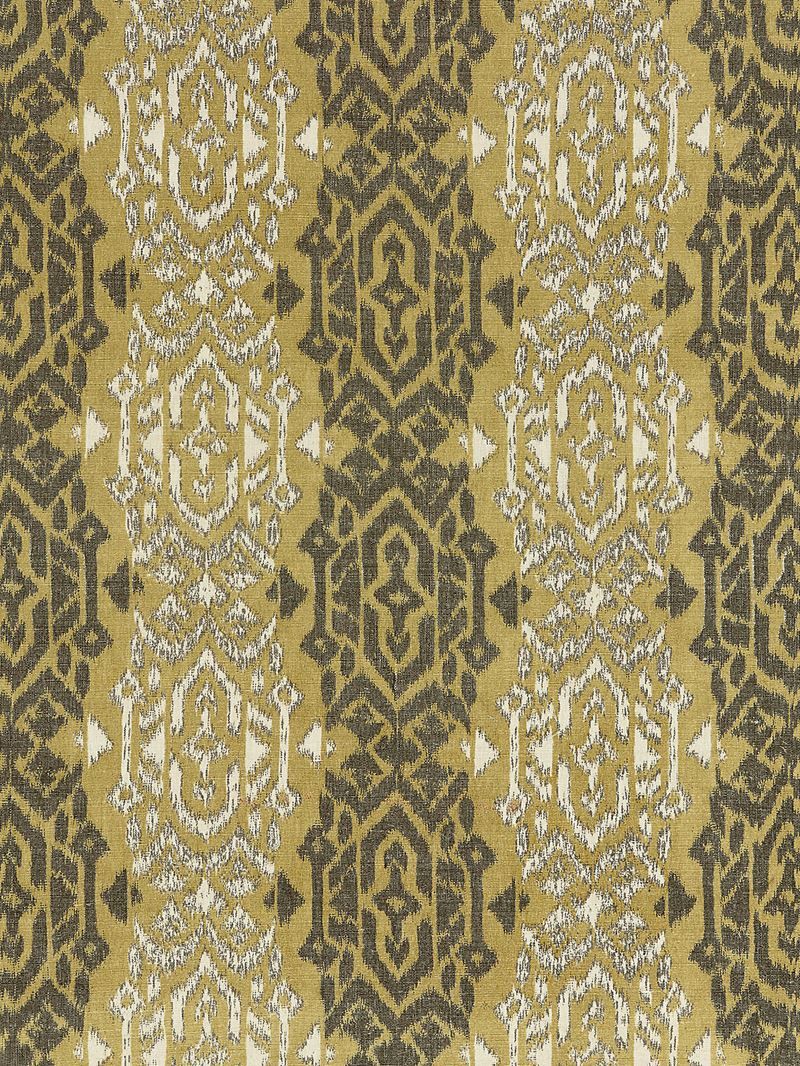 Scalamandre Fabric SC 000227167 Sumatra Ikat Weave Golden Wheat