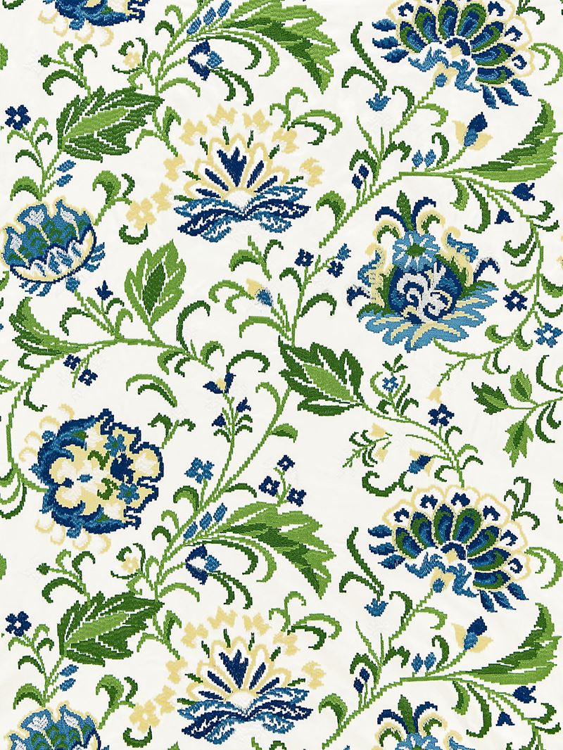 Scalamandre Fabric SC 000227173 Delphine Embroidery Jardin