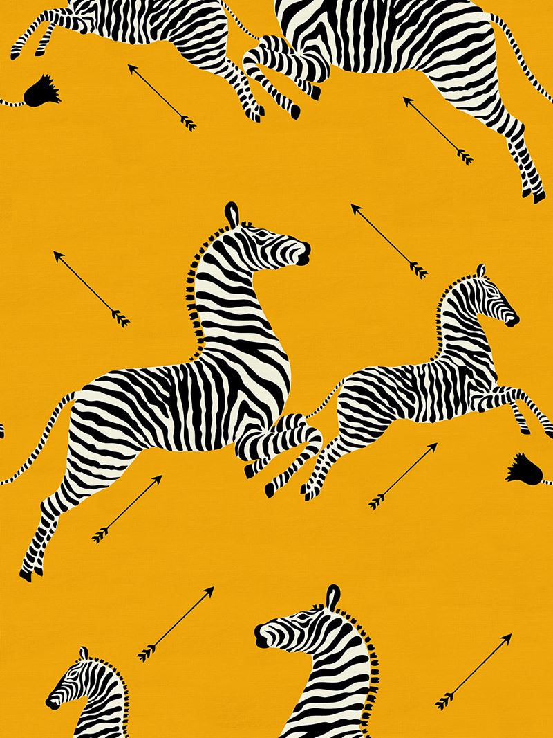 Scalamandre Fabric SC 000236378 Zebras - Outdoor Yellow