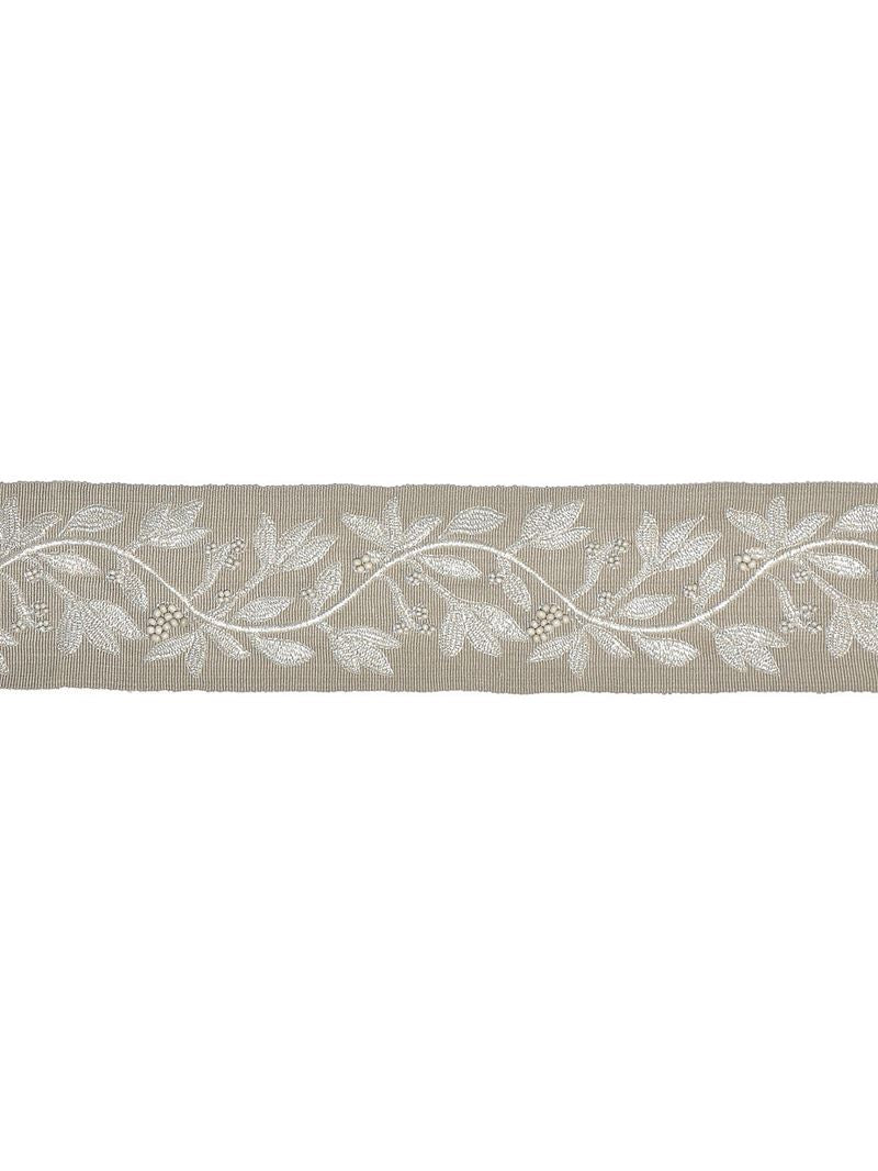 Scalamandre Fabric SC 0002T3292 Laurel Embroidered Tape Flax