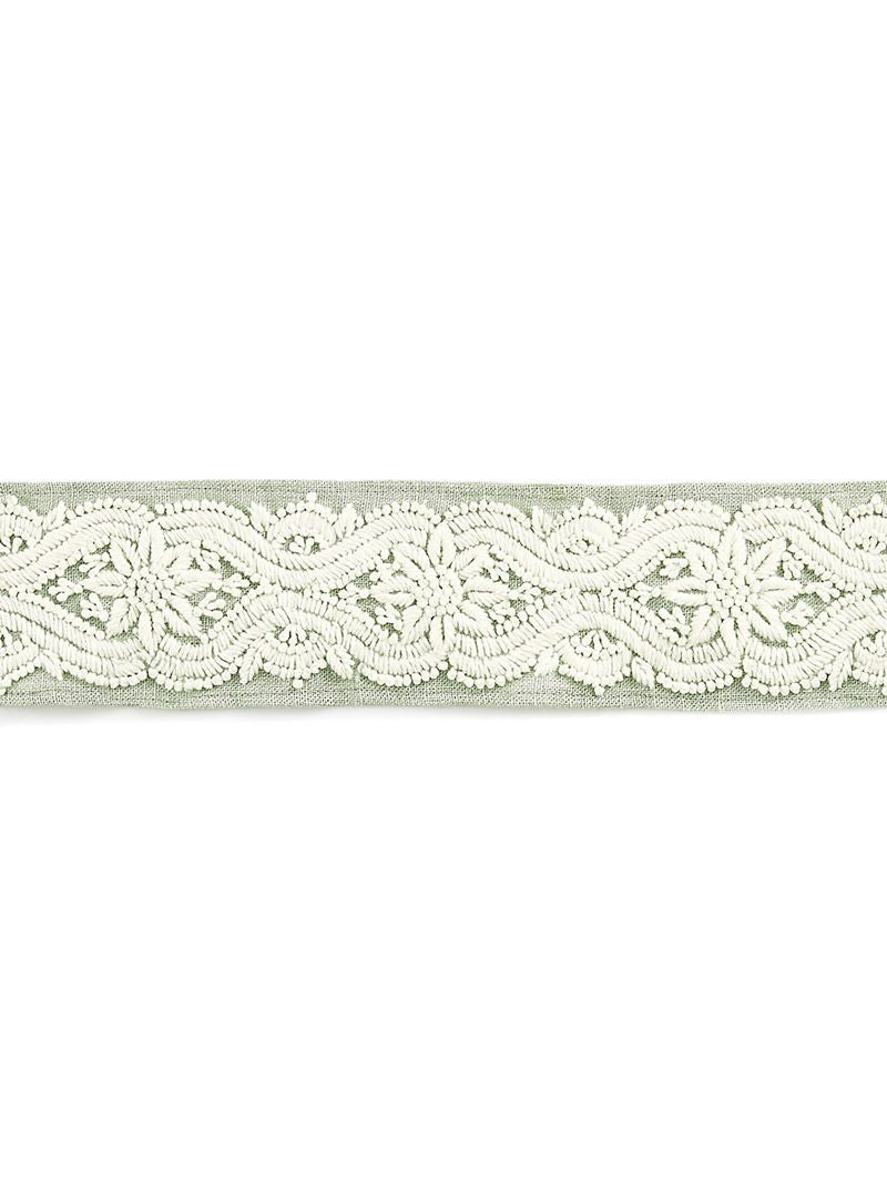 Scalamandre Fabric SC 0002T3298 Linnea Embroidered Tape Willow
