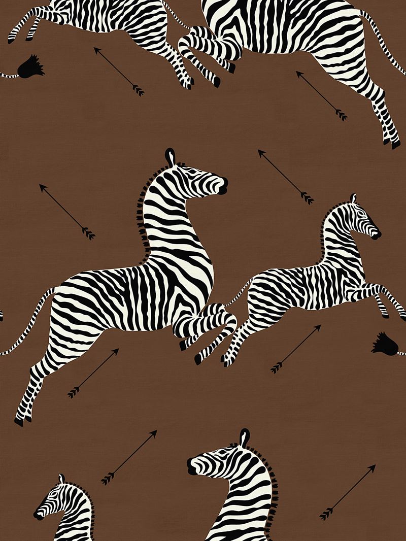 Scalamandre SC 000316496M Zebras - Fabric Safari Brown