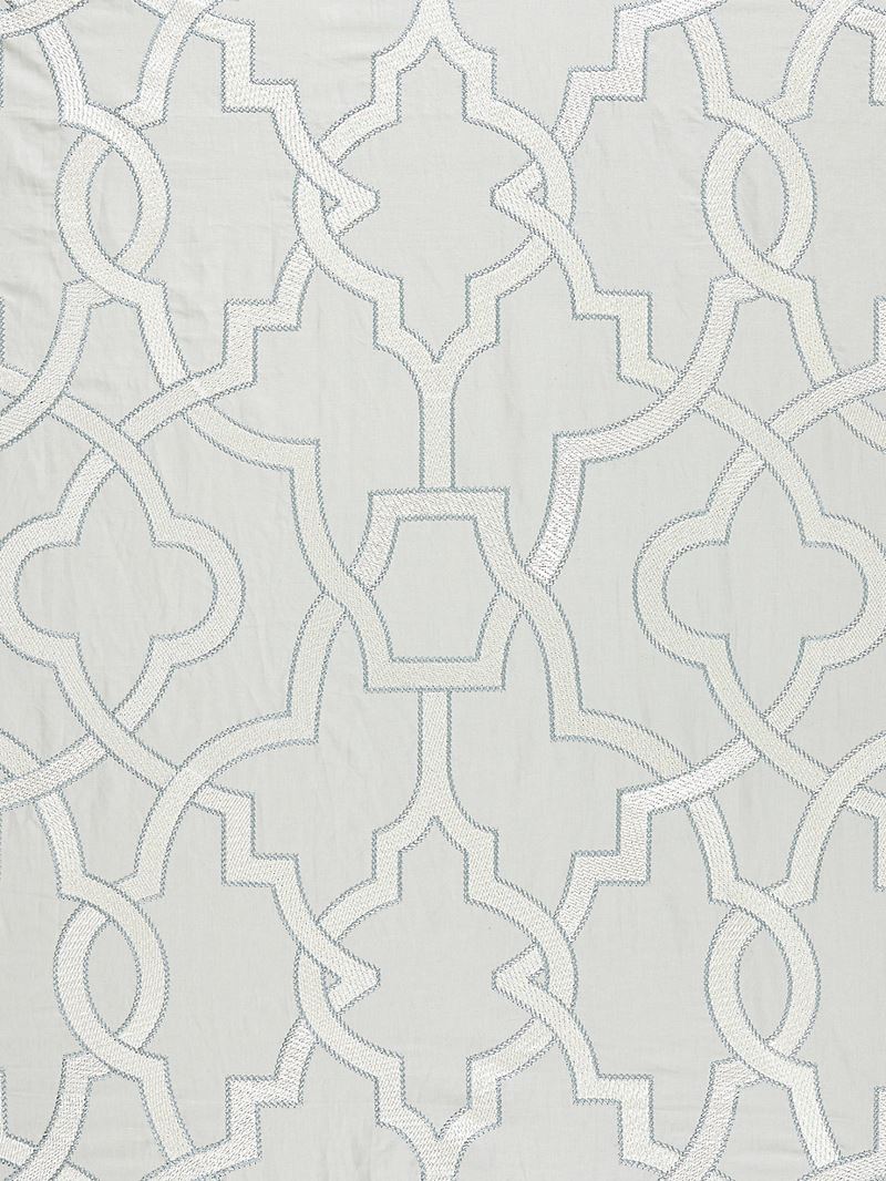 Scalamandre Fabric SC 000327073 Damascus Embroidery Pearl Grey