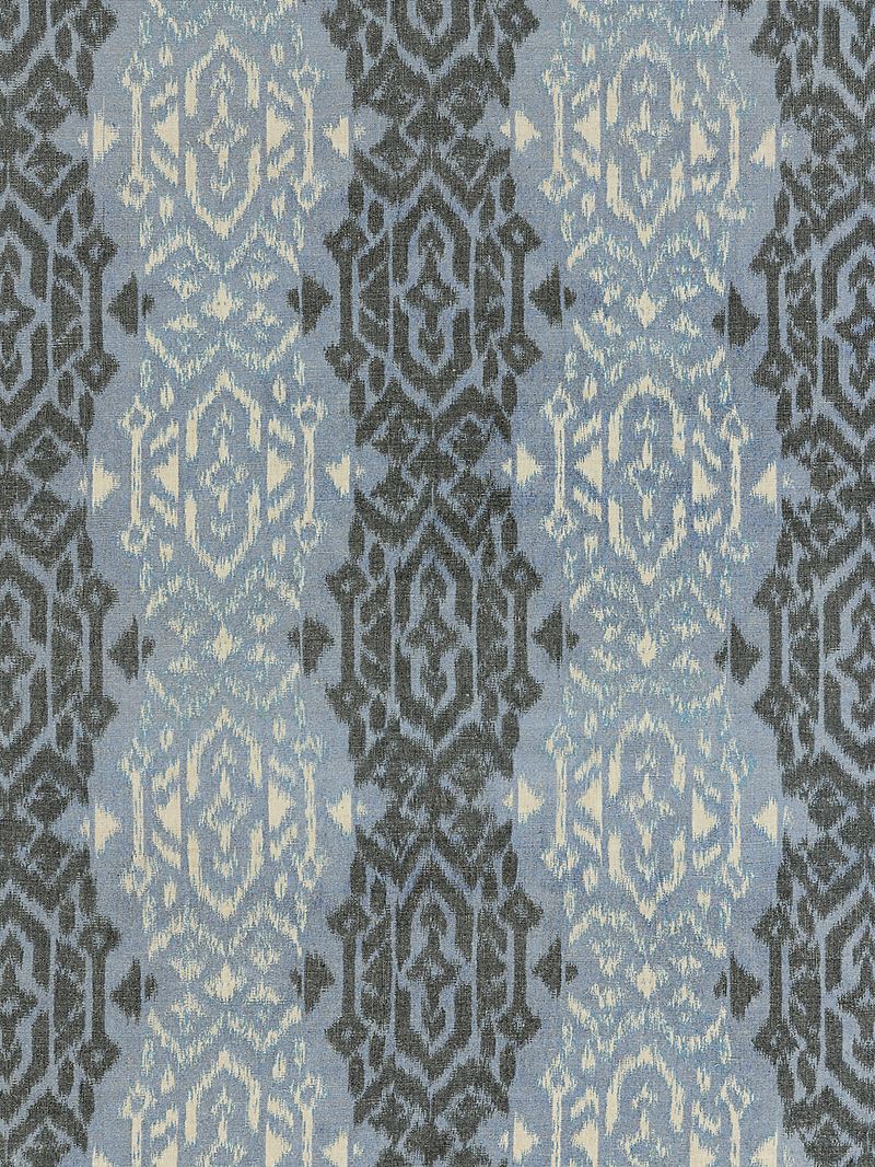 Scalamandre Fabric SC 000327167 Sumatra Ikat Weave Indigo