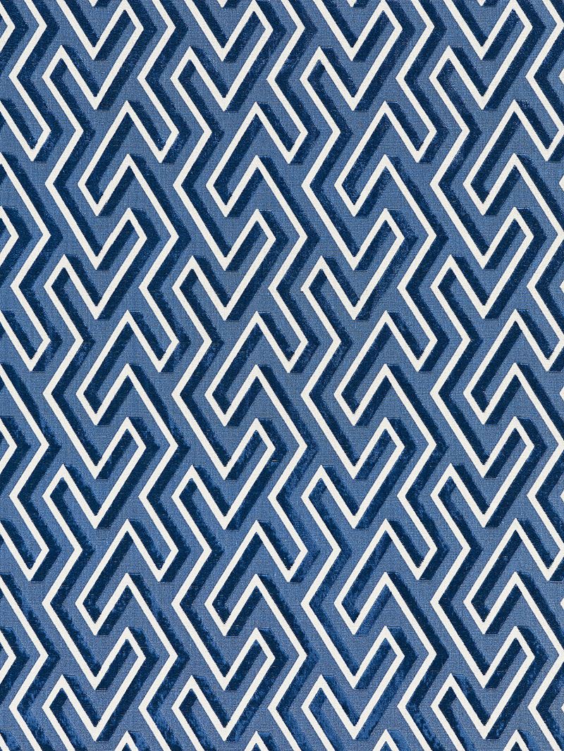 Scalamandre Fabric SC 000327237 Maze Velvet Cobalt