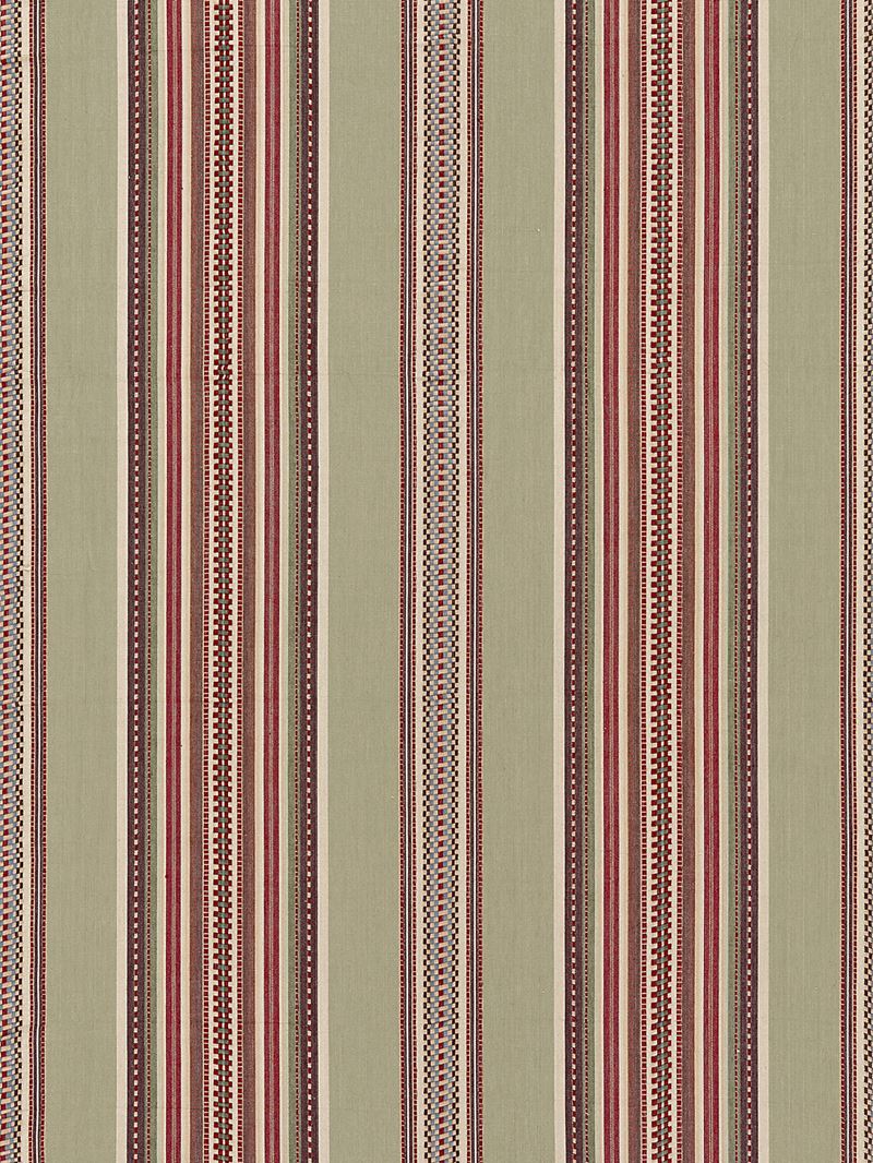 Scalamandre Fabric SC 000427180 Cyrus Cotton Stripe Sandalwood