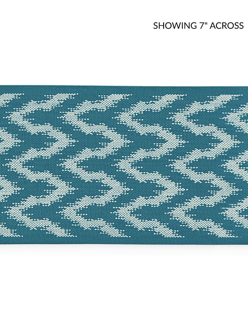 Scalamandre Fabric SC 0004T3309 Seychelles Tape Turquoise
