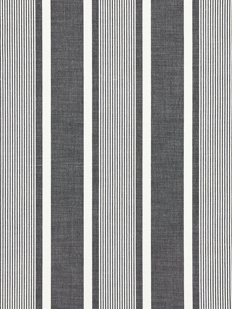 Scalamandre Fabric SC 000527111 Wellfleet Stripe Carbon