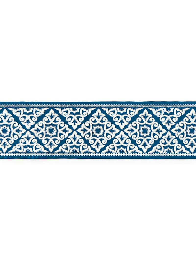 Scalamandre Fabric SC 0005T3320 Ornamental Embroidered Tape Porcelain
