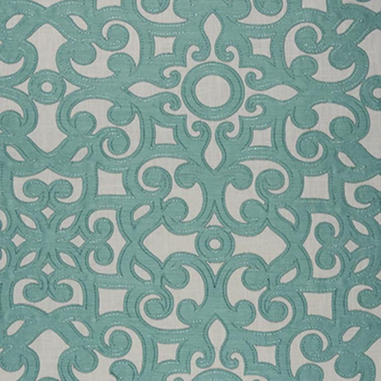 RM Coco Fabric SCROLL WORKS Teal