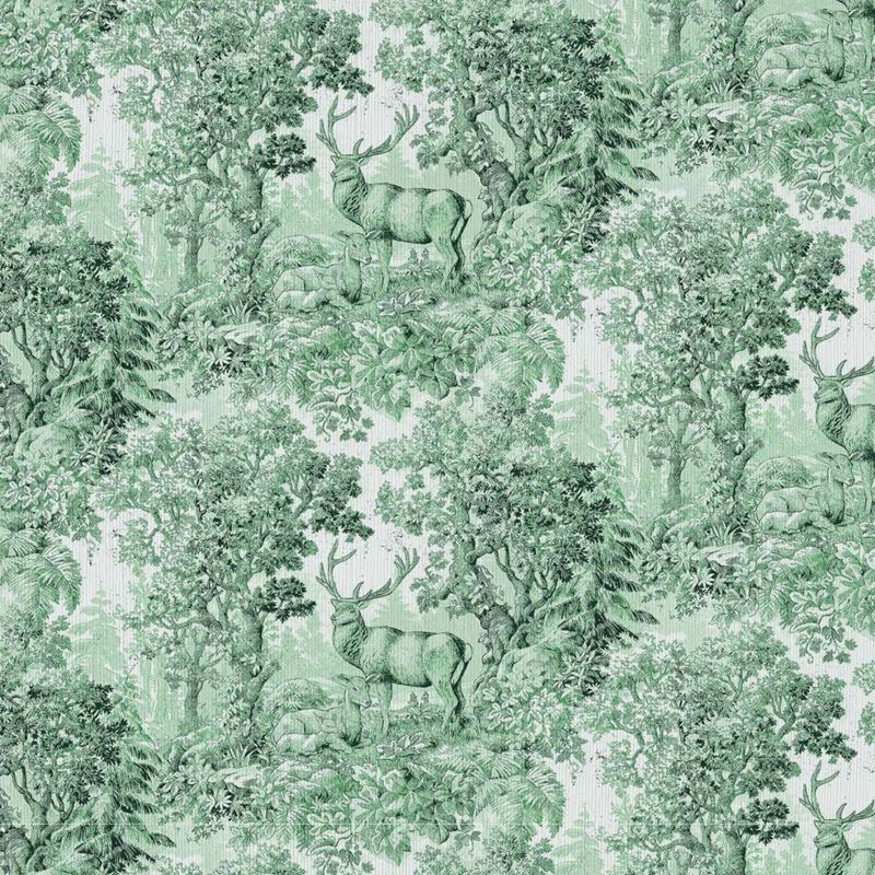 RM Coco Fabric Staghorn Toile Emerald