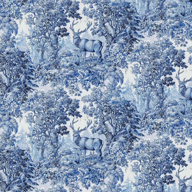 RM Coco Fabric Staghorn Toile Sapphire