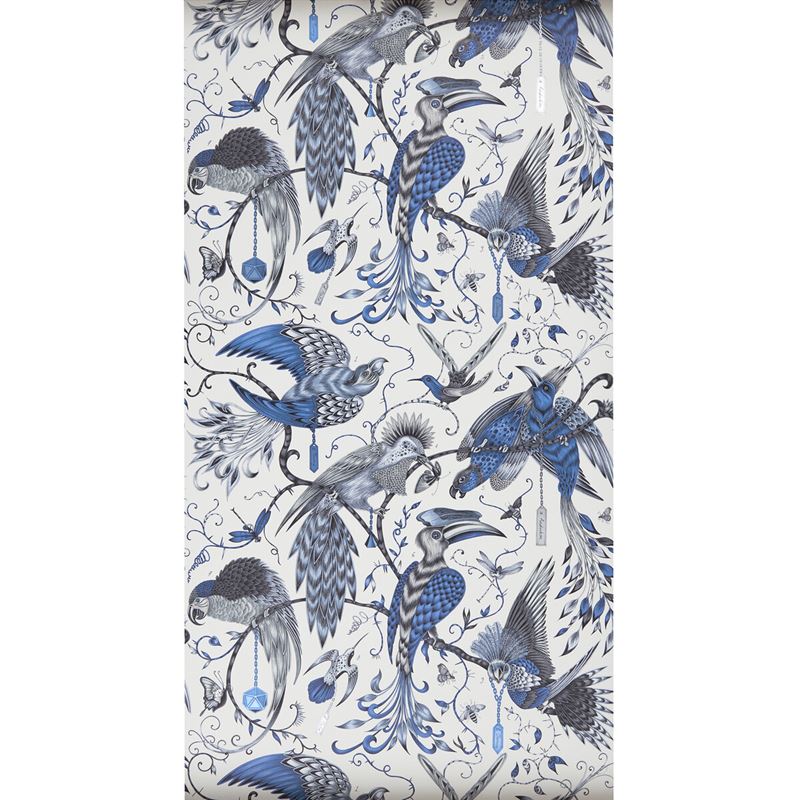 Clarke and Clarke Wallpaper W0099-1 Audubon Blue