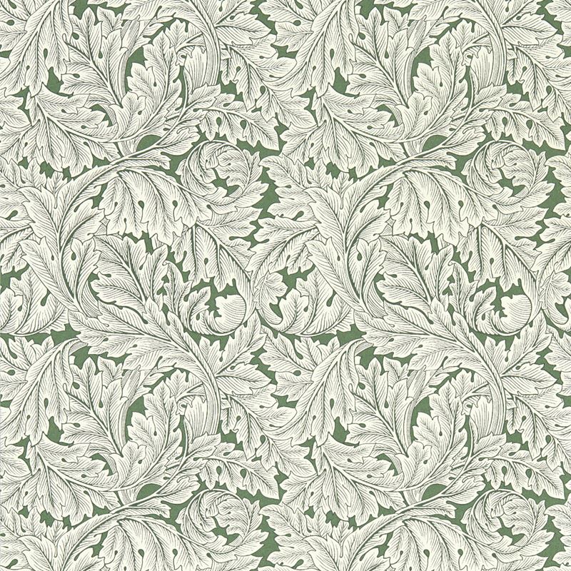 Clarke and Clarke Wallpaper W0175-1 Acanthus Sage Wp
