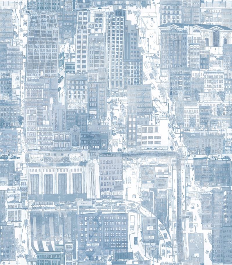 Kravet Couture Wallpaper W3583.15 Urban Planning Blueish
