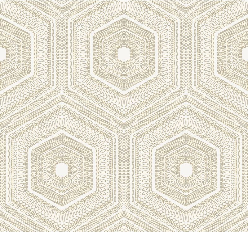 Winfield Thybony Wallpaper WTP4035.WT Concentric Groove Champagne