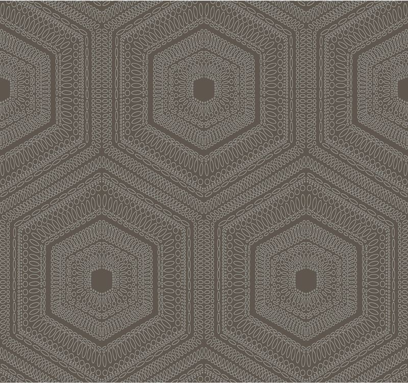 Winfield Thybony Wallpaper WTP4041.WT Concentric Groove Chocolate
